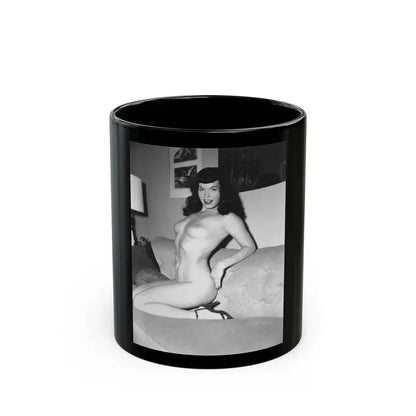 Bettie Page #36 (Vintage Female Icon) Black Coffee Mug 11oz - Go Mug Yourself
