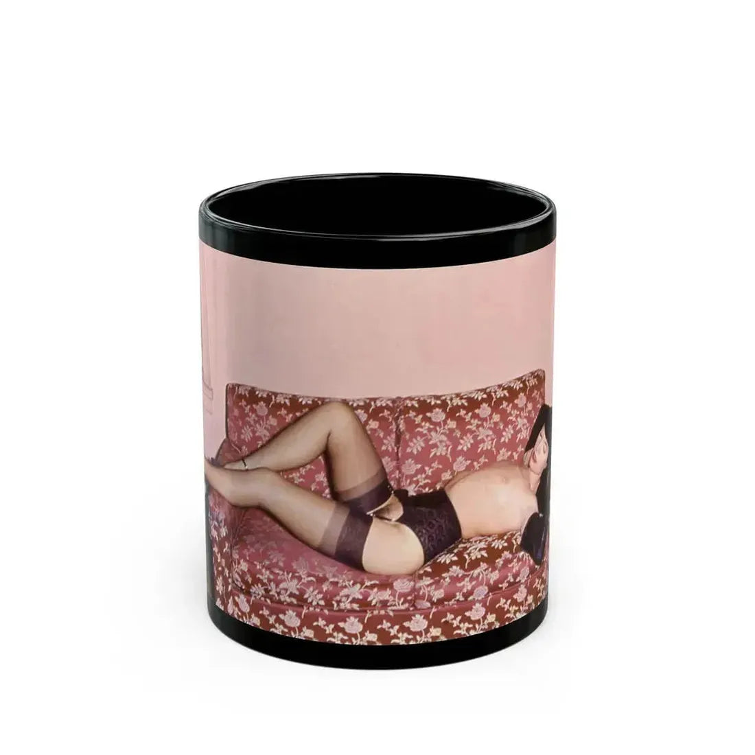 Bettie Page #37 (Vintage Female Icon) Black Coffee Mug 11oz - Go Mug Yourself