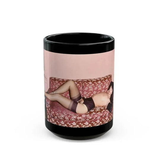 Bettie Page #37 (Vintage Female Icon) Black Coffee Mug 15oz - Go Mug Yourself