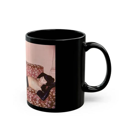 Bettie Page #37 (Vintage Female Icon) Black Coffee Mug - Go Mug Yourself