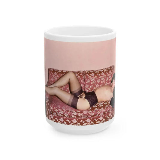 Bettie Page #37 (Vintage Female Icon) White Coffee Mug 15oz - Go Mug Yourself