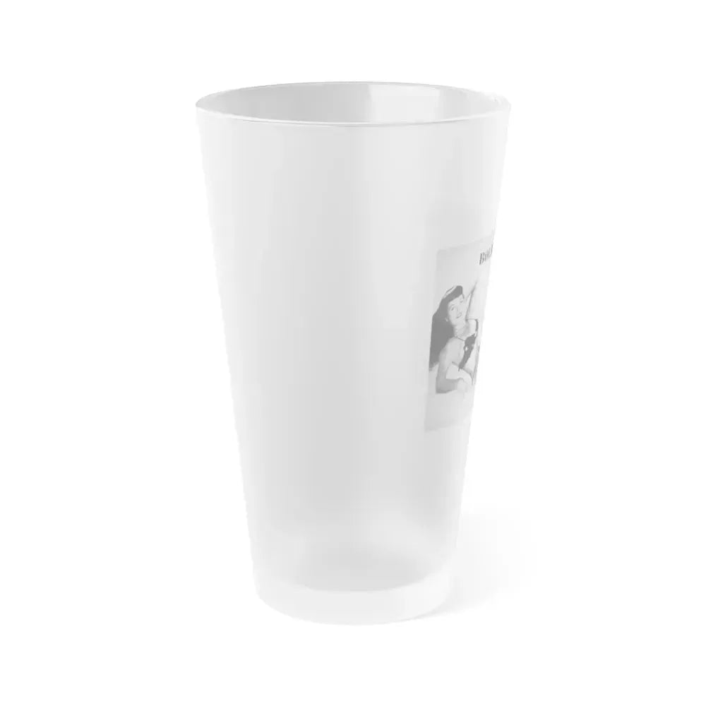 Bettie Page #408 (Vintage Female Icon) Frosted Pint Glass 16oz - Go Mug Yourself