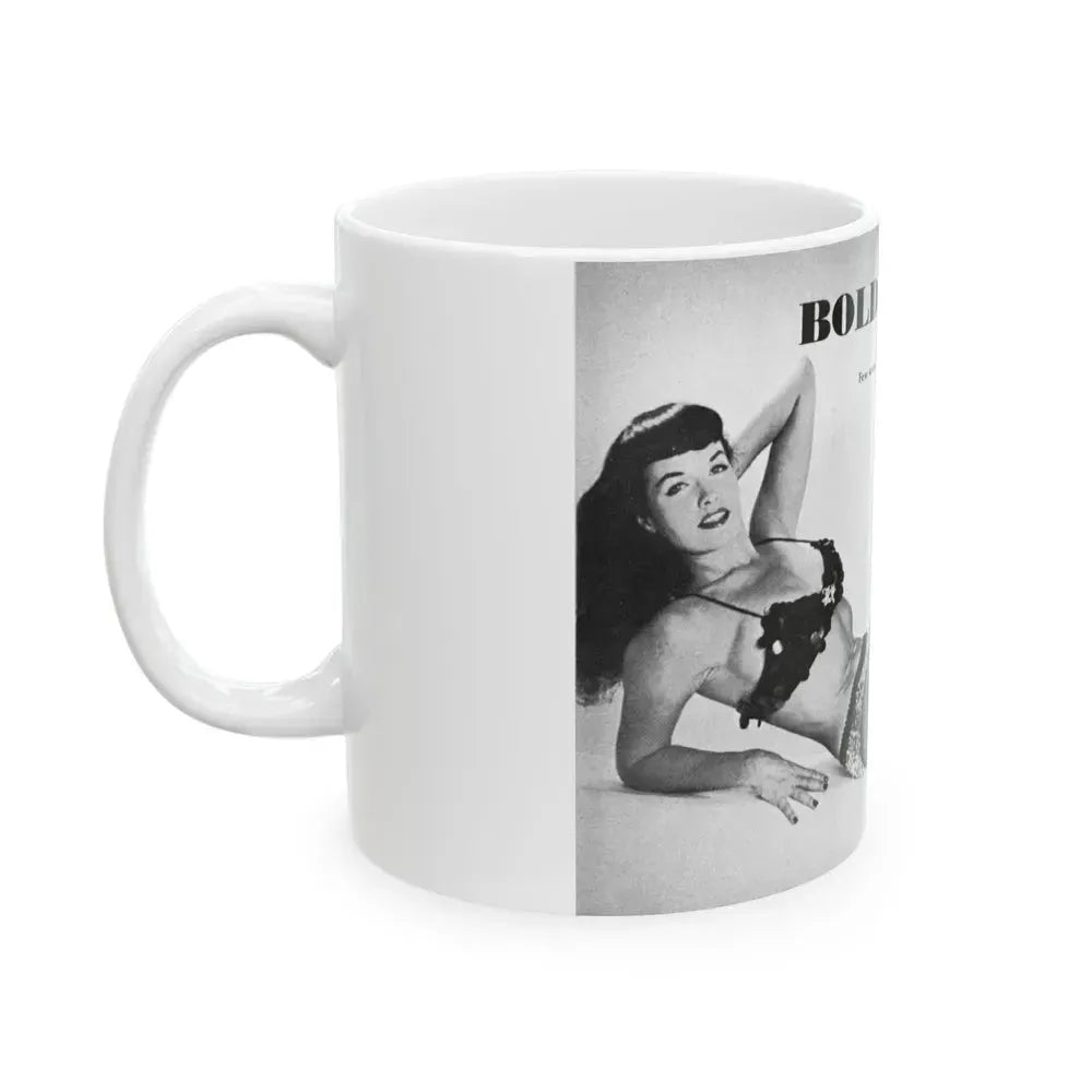 Bettie Page #408 (Vintage Female Icon) White Coffee Mug - Go Mug Yourself