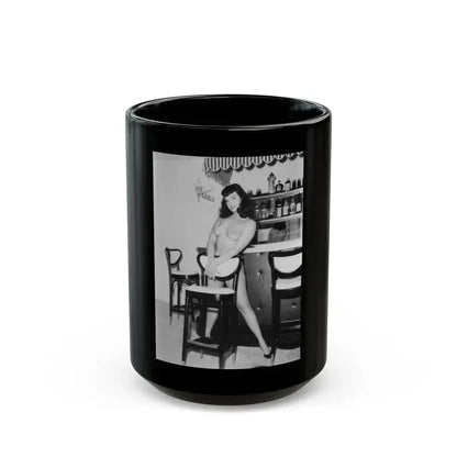Bettie Page #41 (Vintage Female Icon) Black Coffee Mug 15oz - Go Mug Yourself