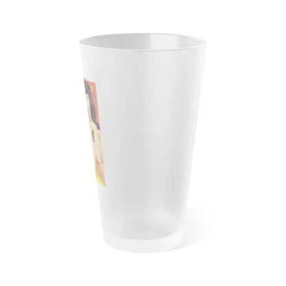 Bettie Page #426 - Mag. Cover (Vintage Female Icon) Frosted Pint Glass 16oz - Go Mug Yourself