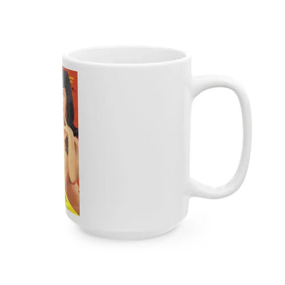 Bettie Page #426 - Mag. Cover (Vintage Female Icon) White Coffee Mug - Go Mug Yourself