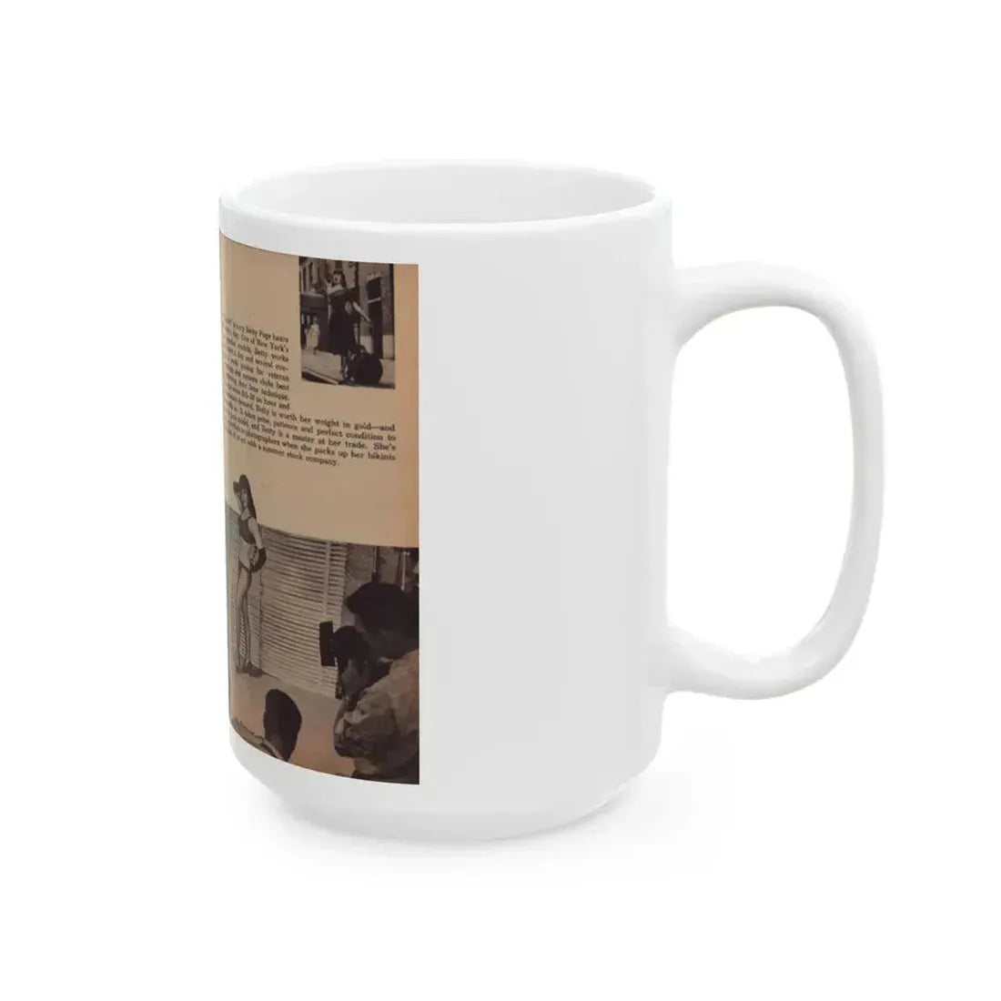 Bettie Page #429 (Vintage Female Icon) White Coffee Mug - Go Mug Yourself