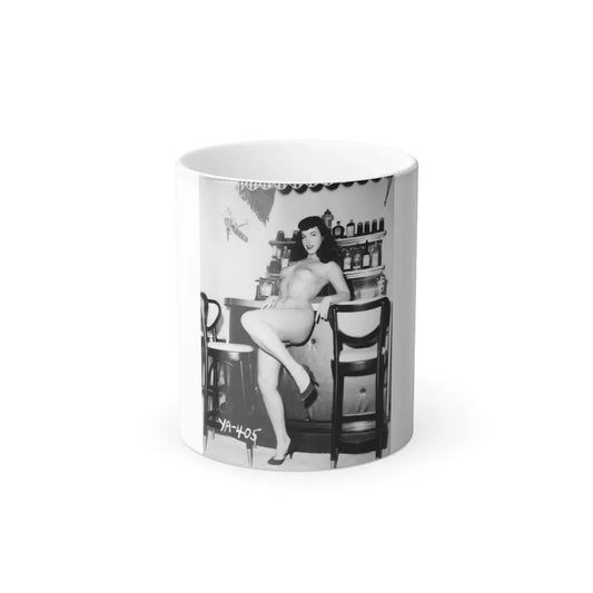 Bettie Page #43 (Vintage Female Icon) Color Changing Coffee Mug 11oz - Go Mug Yourself