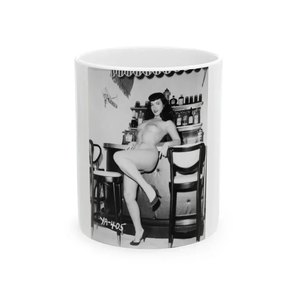 Bettie Page #43 (Vintage Female Icon) White Coffee Mug 11oz - Go Mug Yourself