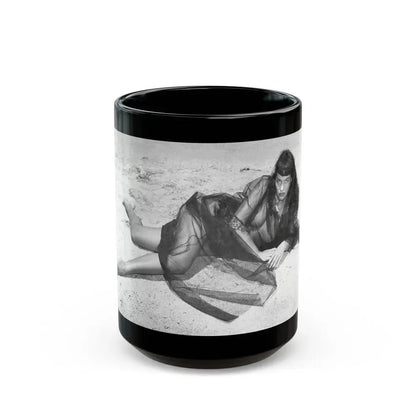 Bettie Page #439 (Vintage Female Icon) Black Coffee Mug 15oz - Go Mug Yourself