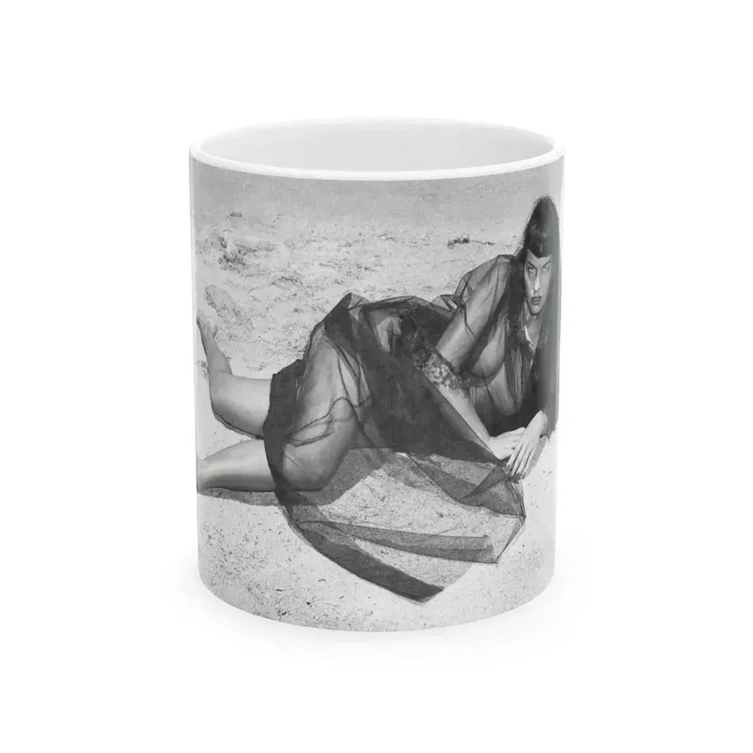 Bettie Page #439 (Vintage Female Icon) White Coffee Mug 11oz - Go Mug Yourself