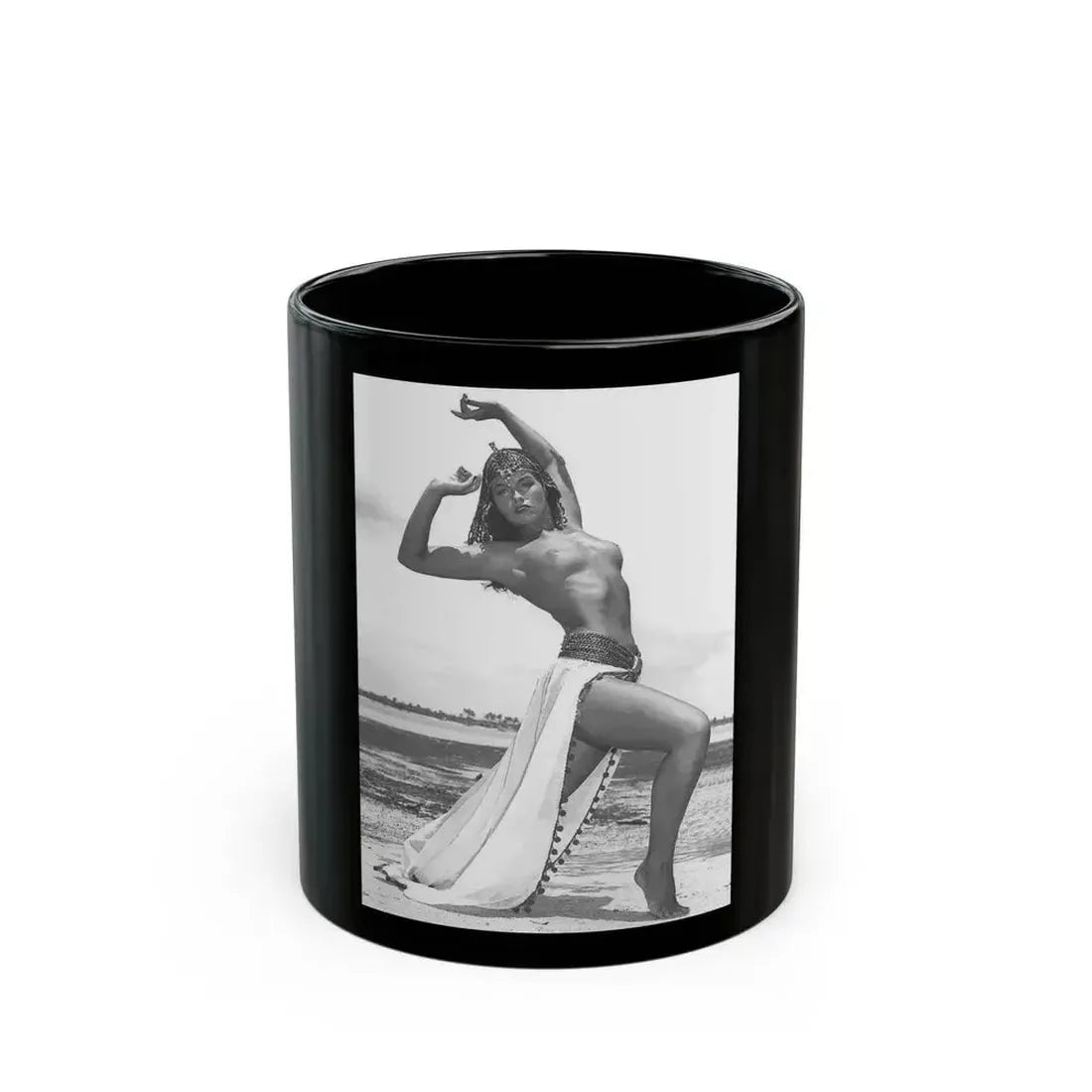 Bettie Page #440 (Vintage Female Icon) Black Coffee Mug 11oz - Go Mug Yourself