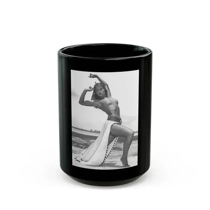 Bettie Page #440 (Vintage Female Icon) Black Coffee Mug 15oz - Go Mug Yourself