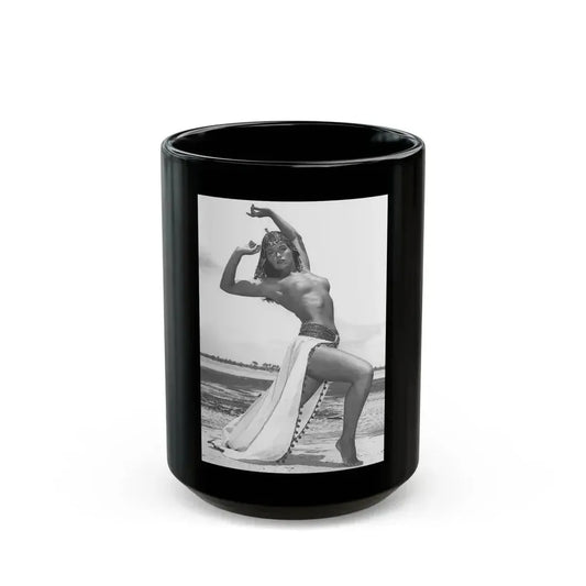 Bettie Page #440 (Vintage Female Icon) Black Coffee Mug 15oz - Go Mug Yourself