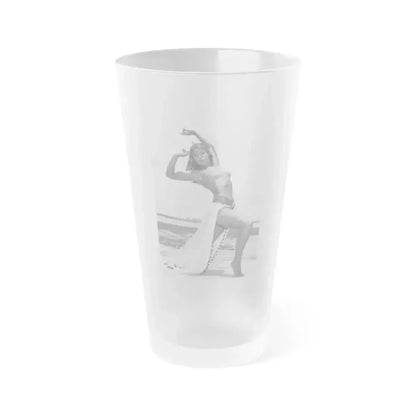 Bettie Page #440 (Vintage Female Icon) Frosted Pint Glass 16oz 16oz Frosted - Go Mug Yourself