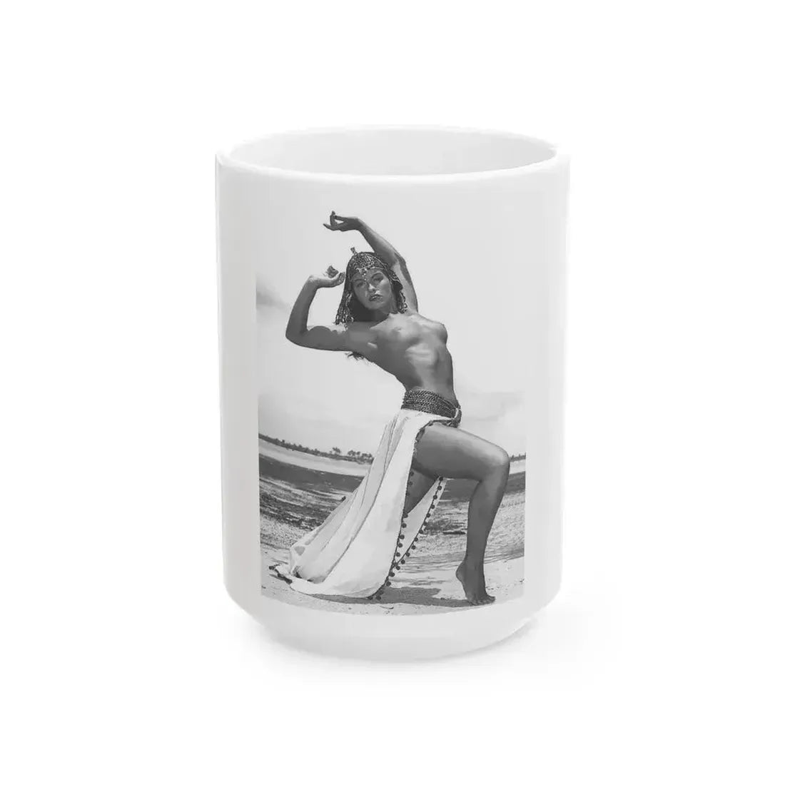 Bettie Page #440 (Vintage Female Icon) White Coffee Mug 15oz - Go Mug Yourself
