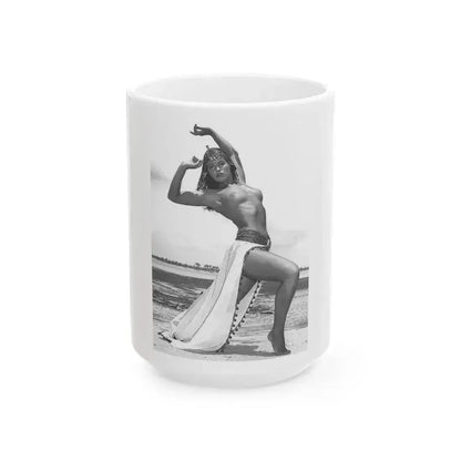 Bettie Page #440 (Vintage Female Icon) White Coffee Mug 15oz - Go Mug Yourself