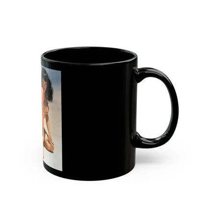 Bettie Page #441 (Vintage Female Icon) Black Coffee Mug - Go Mug Yourself