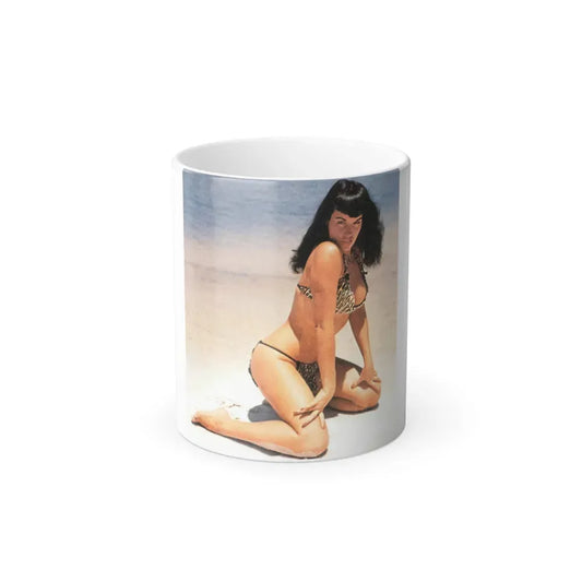 Bettie Page #441 (Vintage Female Icon) Color Changing Coffee Mug 11oz - Go Mug Yourself
