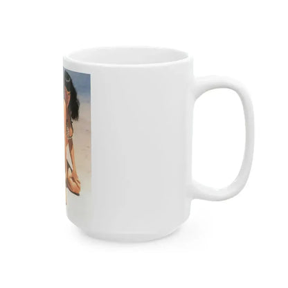 Bettie Page #441 (Vintage Female Icon) White Coffee Mug - Go Mug Yourself