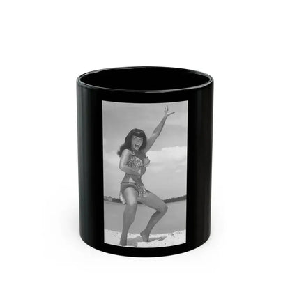 Bettie Page #442 (Vintage Female Icon) Black Coffee Mug 11oz - Go Mug Yourself
