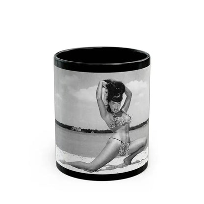 Bettie Page #443 (Vintage Female Icon) Black Coffee Mug 11oz - Go Mug Yourself