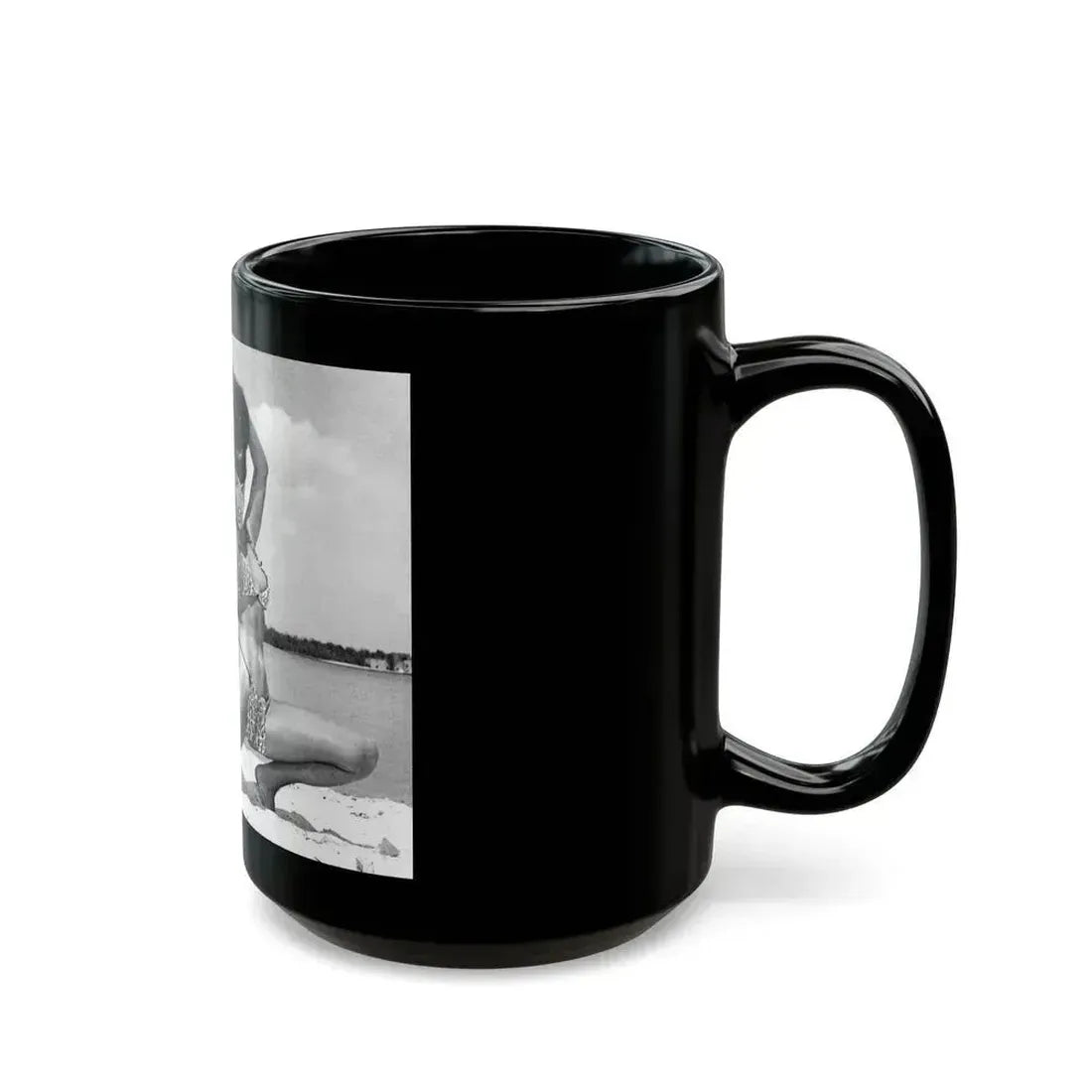 Bettie Page #443 (Vintage Female Icon) Black Coffee Mug - Go Mug Yourself