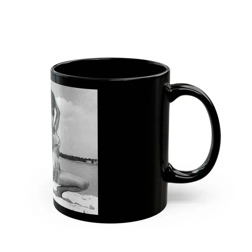 Bettie Page #443 (Vintage Female Icon) Black Coffee Mug - Go Mug Yourself