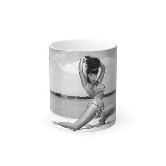 Bettie Page #443 (Vintage Female Icon) Color Changing Coffee Mug 11oz - Go Mug Yourself