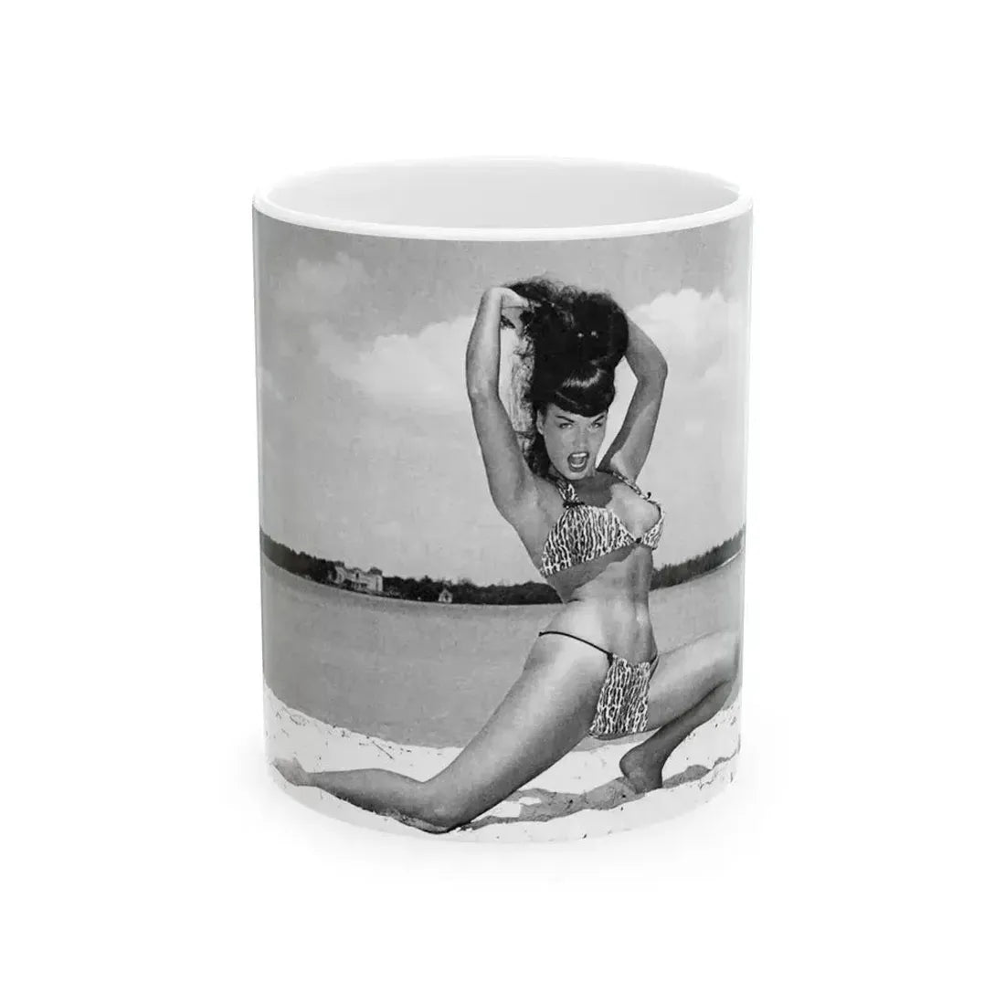 Bettie Page #443 (Vintage Female Icon) White Coffee Mug 11oz - Go Mug Yourself
