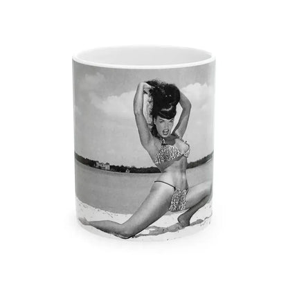 Bettie Page #443 (Vintage Female Icon) White Coffee Mug 11oz - Go Mug Yourself