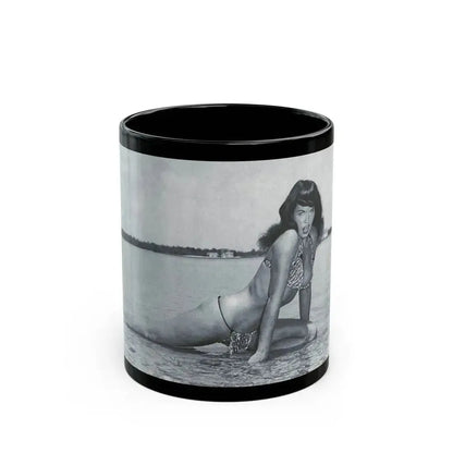 Bettie Page #444 (Vintage Female Icon) Black Coffee Mug 11oz - Go Mug Yourself
