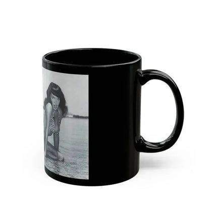 Bettie Page #444 (Vintage Female Icon) Black Coffee Mug - Go Mug Yourself