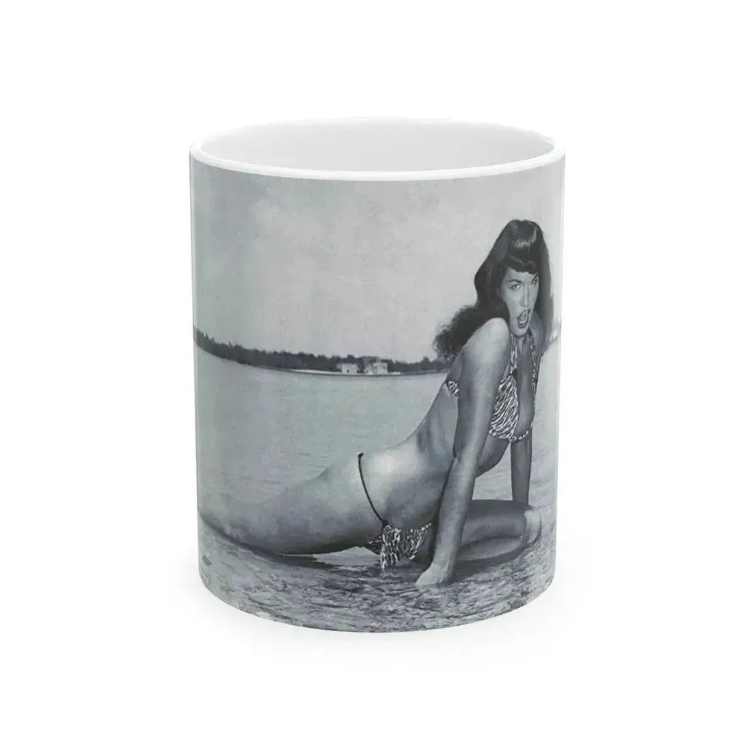 Bettie Page #444 (Vintage Female Icon) White Coffee Mug 11oz - Go Mug Yourself