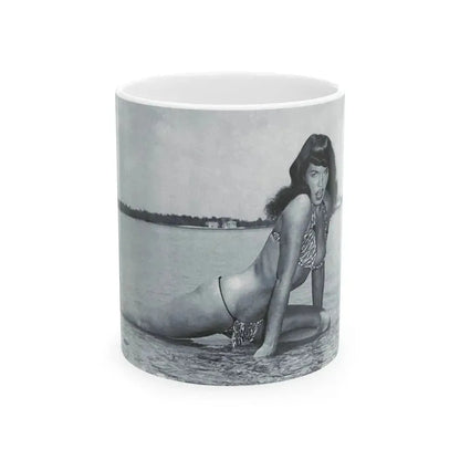 Bettie Page #444 (Vintage Female Icon) White Coffee Mug 11oz - Go Mug Yourself