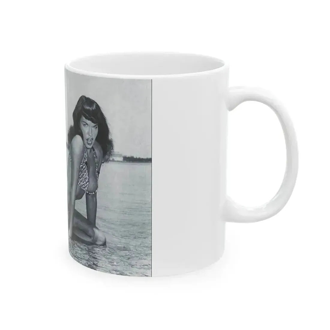 Bettie Page #444 (Vintage Female Icon) White Coffee Mug - Go Mug Yourself