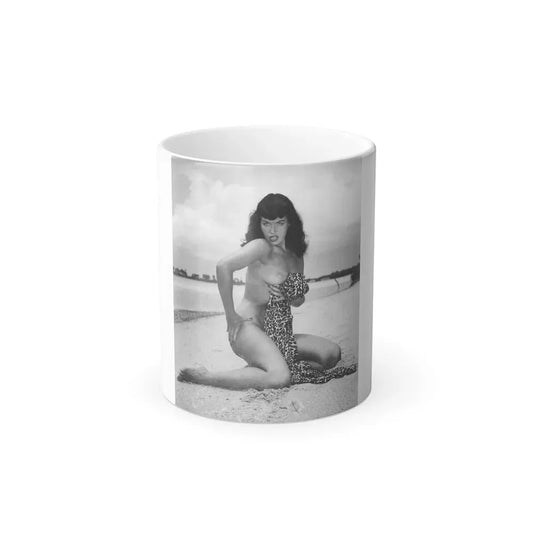 Bettie Page #445 (Vintage Female Icon) Color Changing Coffee Mug 11oz - Go Mug Yourself