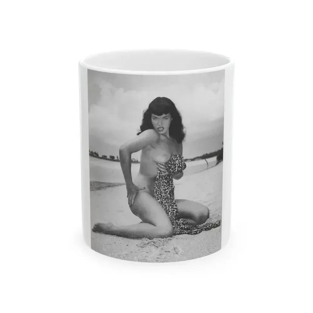 Bettie Page #445 (Vintage Female Icon) White Coffee Mug 11oz - Go Mug Yourself