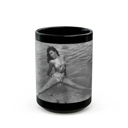 Bettie Page #446 (Vintage Female Icon) Black Coffee Mug 15oz - Go Mug Yourself