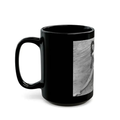 Bettie Page #446 (Vintage Female Icon) Black Coffee Mug - Go Mug Yourself