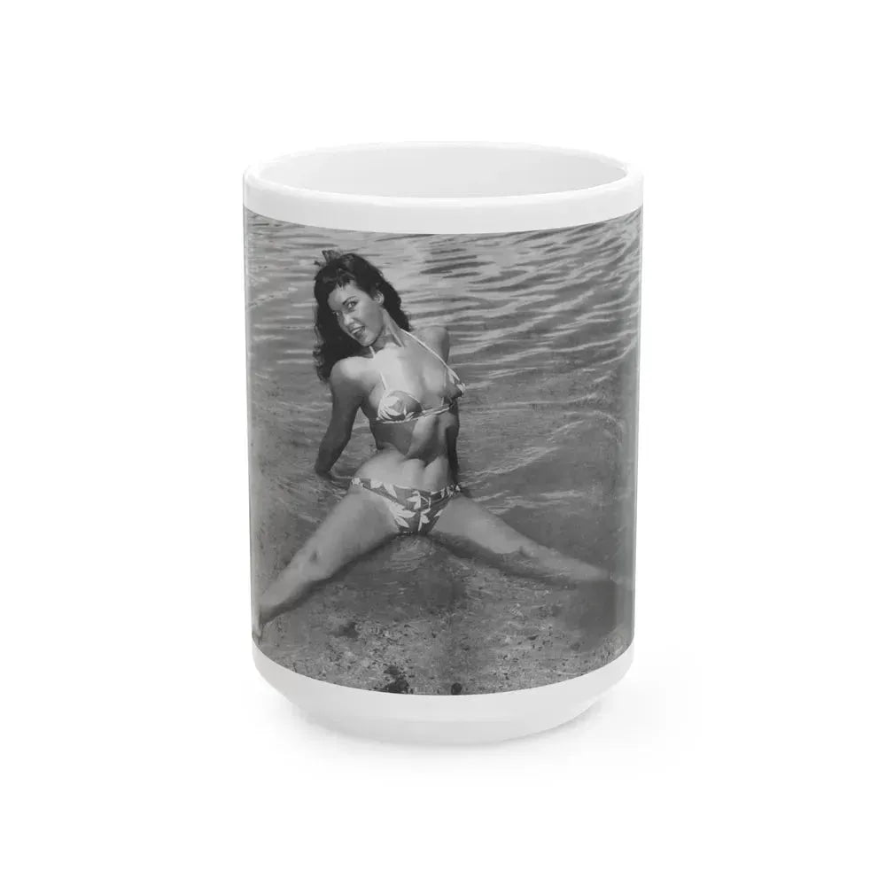 Bettie Page #446 (Vintage Female Icon) White Coffee Mug 15oz - Go Mug Yourself