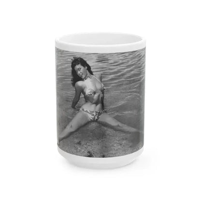Bettie Page #446 (Vintage Female Icon) White Coffee Mug 15oz - Go Mug Yourself