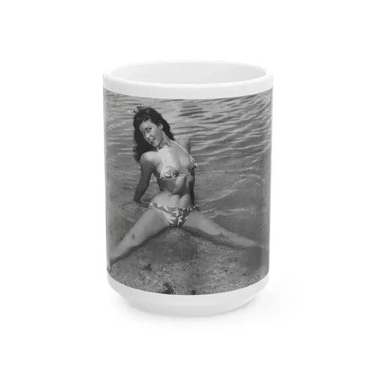 Bettie Page #446 (Vintage Female Icon) White Coffee Mug 15oz - Go Mug Yourself