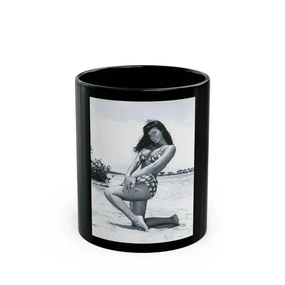 Bettie Page #447 (Vintage Female Icon) Black Coffee Mug 11oz - Go Mug Yourself