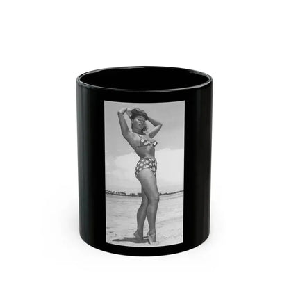 Bettie Page #448 (Vintage Female Icon) Black Coffee Mug 11oz - Go Mug Yourself