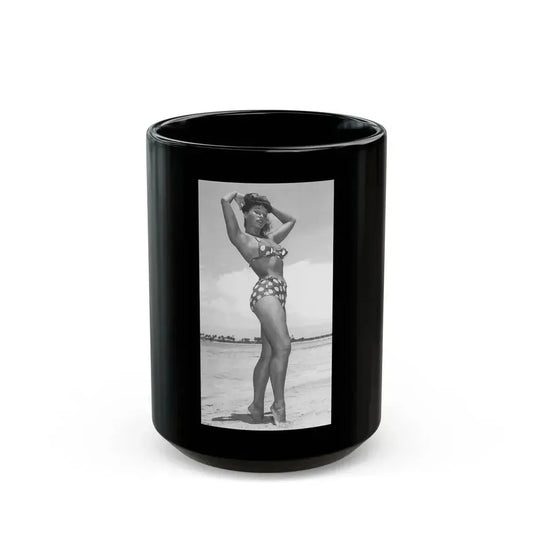 Bettie Page #448 (Vintage Female Icon) Black Coffee Mug 15oz - Go Mug Yourself