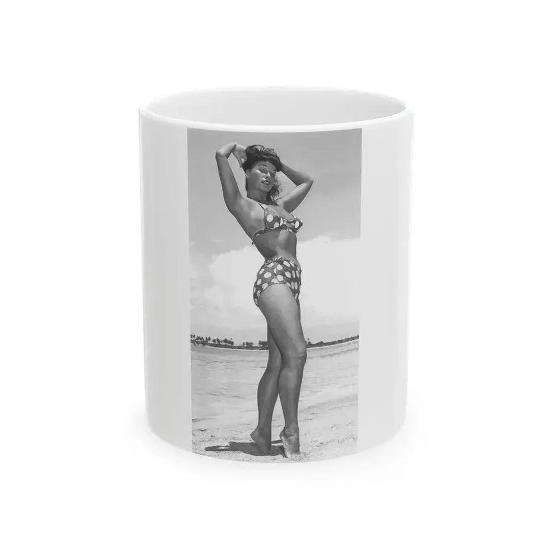 Bettie Page #448 (Vintage Female Icon) White Coffee Mug 11oz - Go Mug Yourself