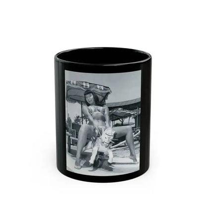 Bettie Page #449 (Vintage Female Icon) Black Coffee Mug 11oz - Go Mug Yourself