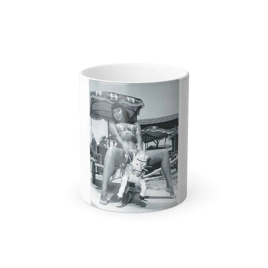 Bettie Page #449 (Vintage Female Icon) Color Changing Coffee Mug 11oz - Go Mug Yourself