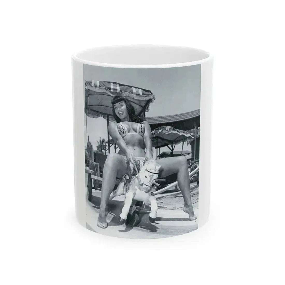 Bettie Page #449 (Vintage Female Icon) White Coffee Mug 11oz - Go Mug Yourself